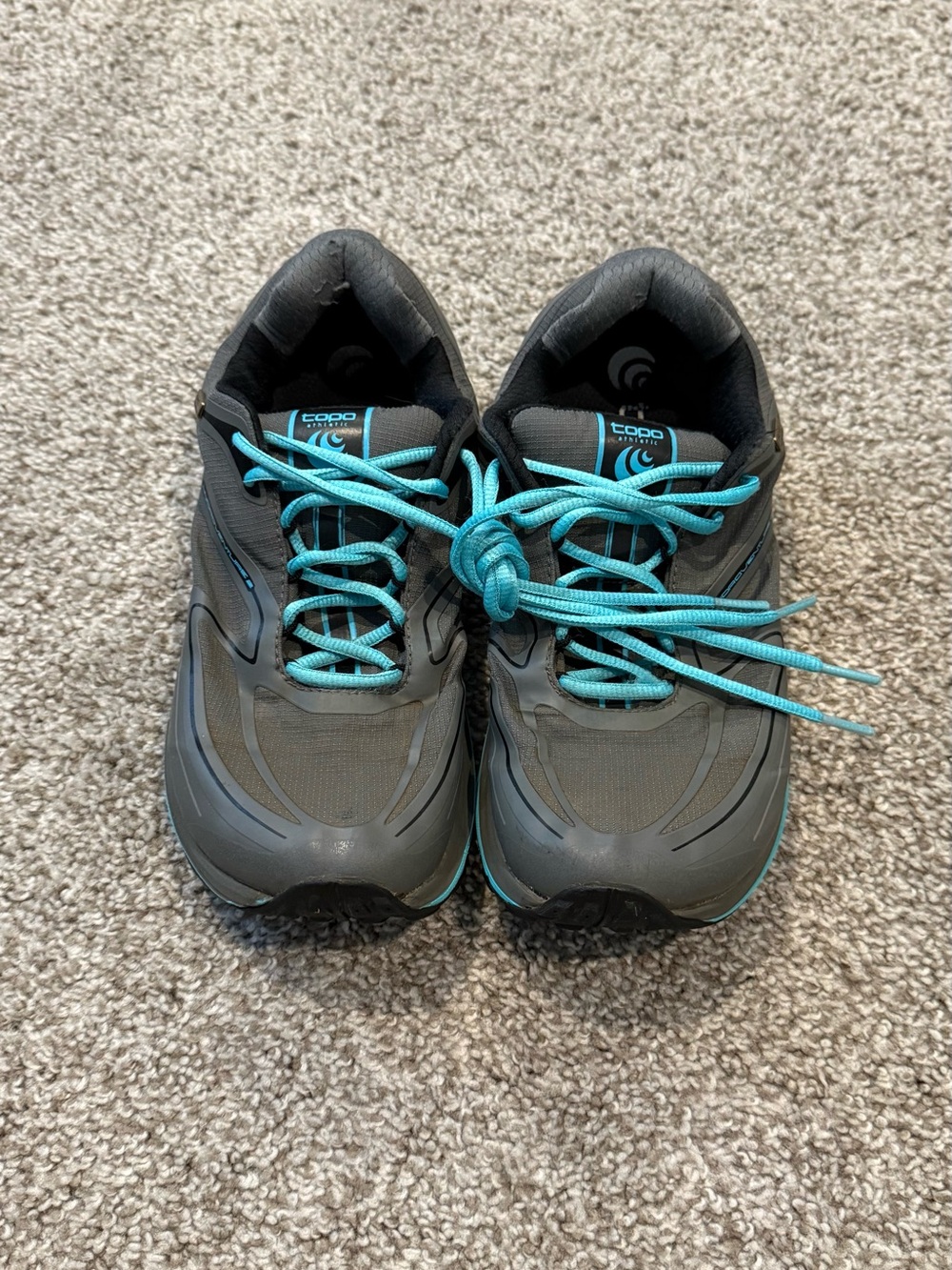 Topo Designs Athletic Revoker Gray and Teal Women's Waterproof Running Shoes